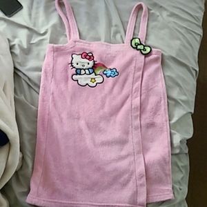 Hello kitty plush bath towel/sleep wear size small